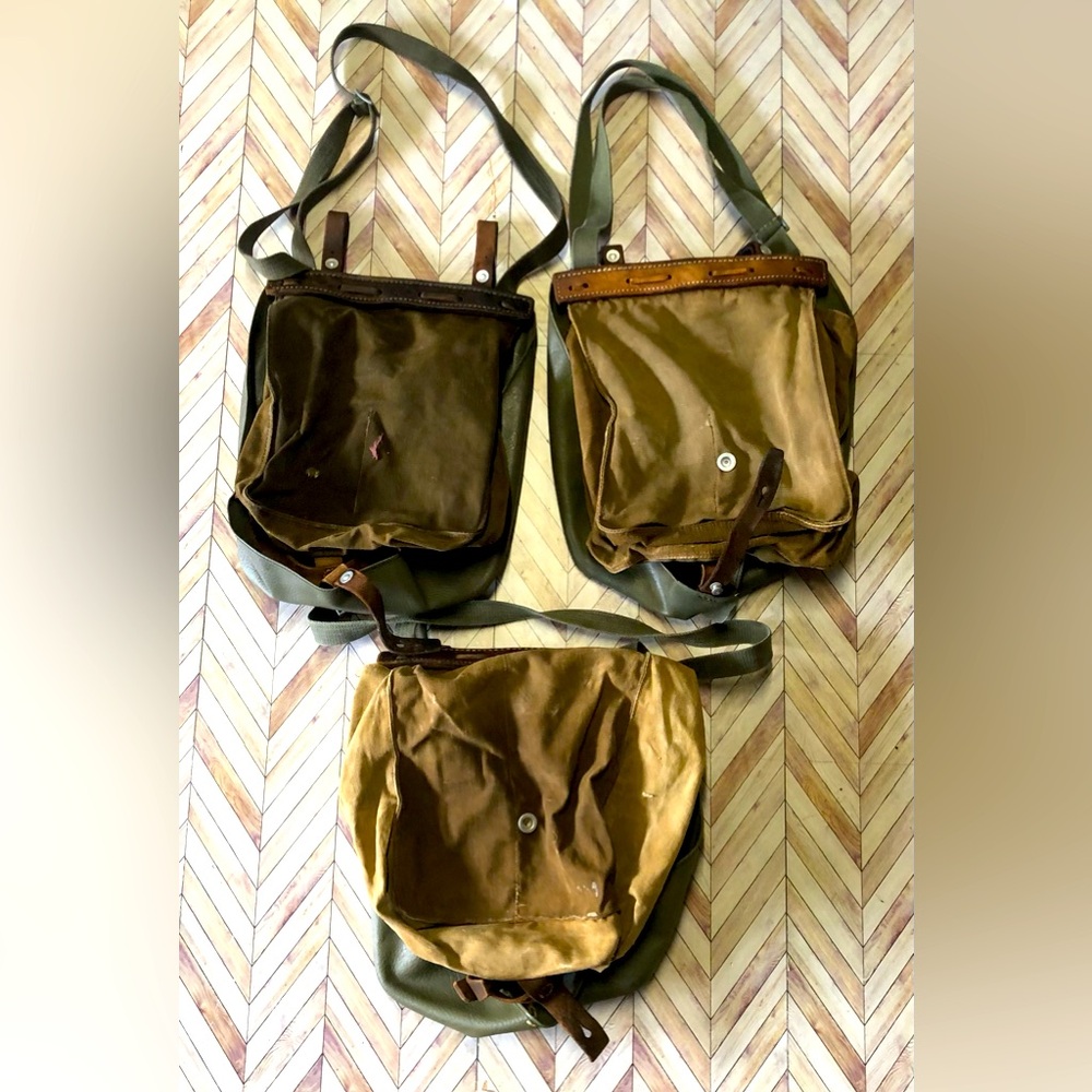 Military Medic Bags (3) Brown And Green. German.